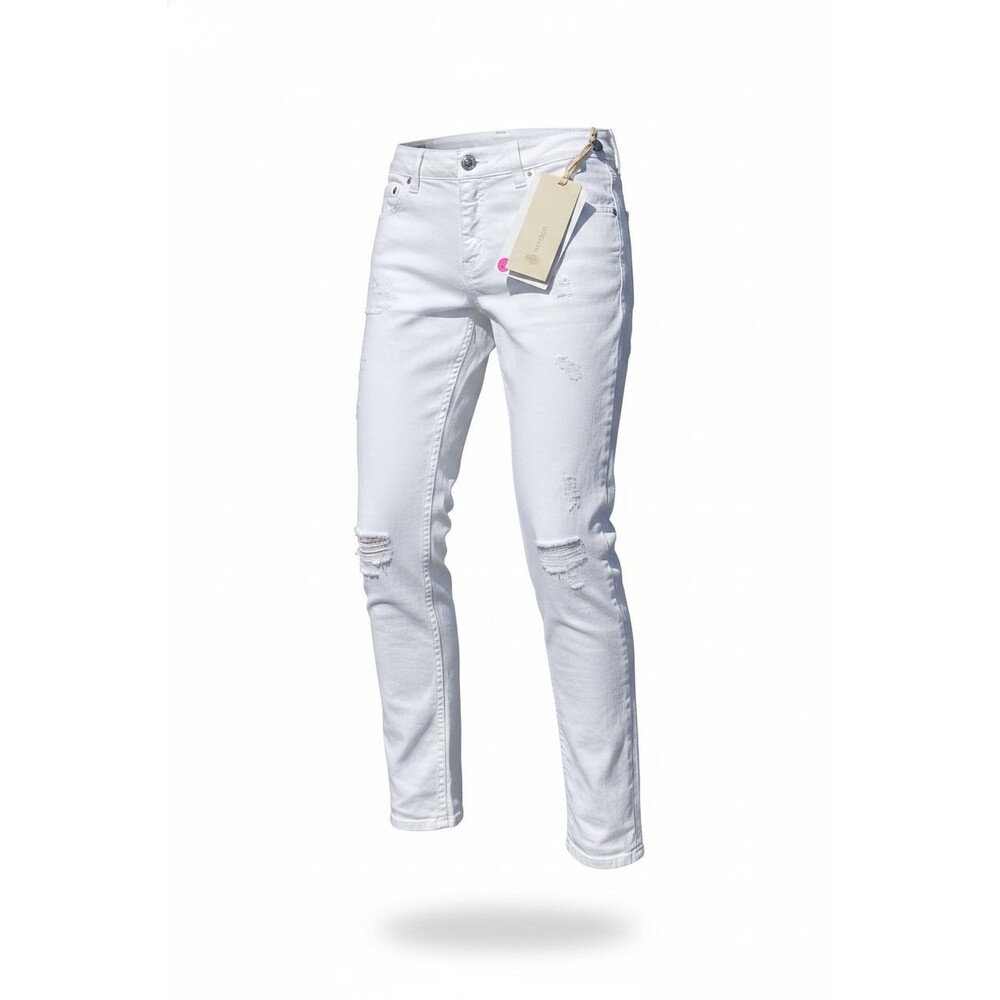 Dondup High Rise Slim Boot Cut White Wash Women's Jeans 31 NWT